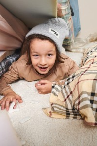 Merino Gray Sky wool cap